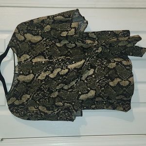 H&M snake skin print top